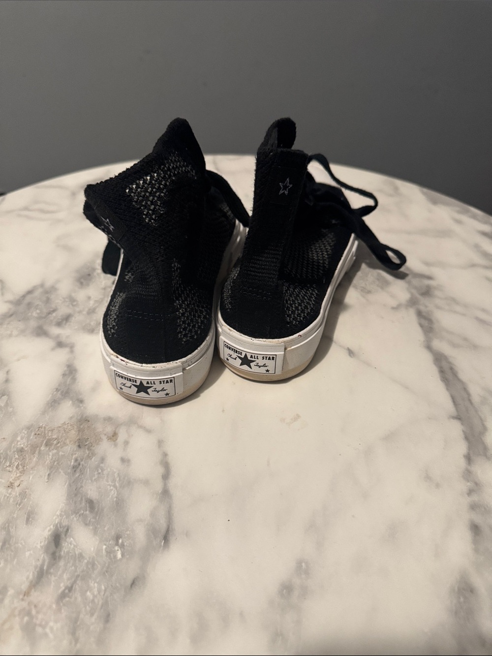 Converse All Star Knit Slip-On Sneakers - Black & White